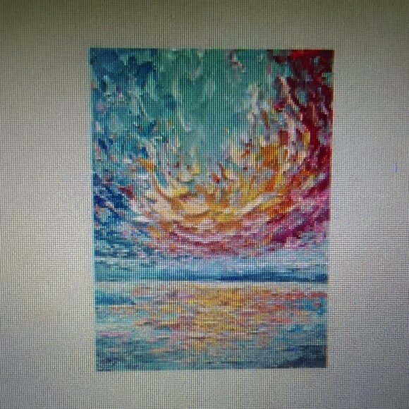 Well-done abstract canvas wall art, brand new